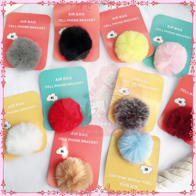 Pop Socket Pompom  Popsocket Bulu Aksesoris Hp |  Pop Socket Import