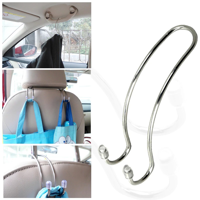 Kawat Gantungan Hook Kait Hanger Holder Barang Mobil Car Seat Headrest