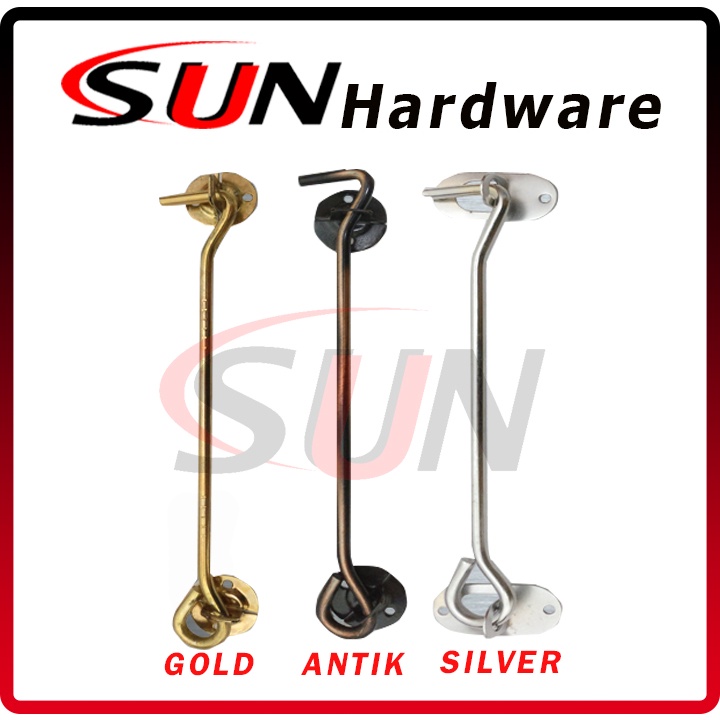 Hak Angin Cantolan Pintu Jendela 8  Inch 20 Cm Silver Putih Gold Kuning Antik