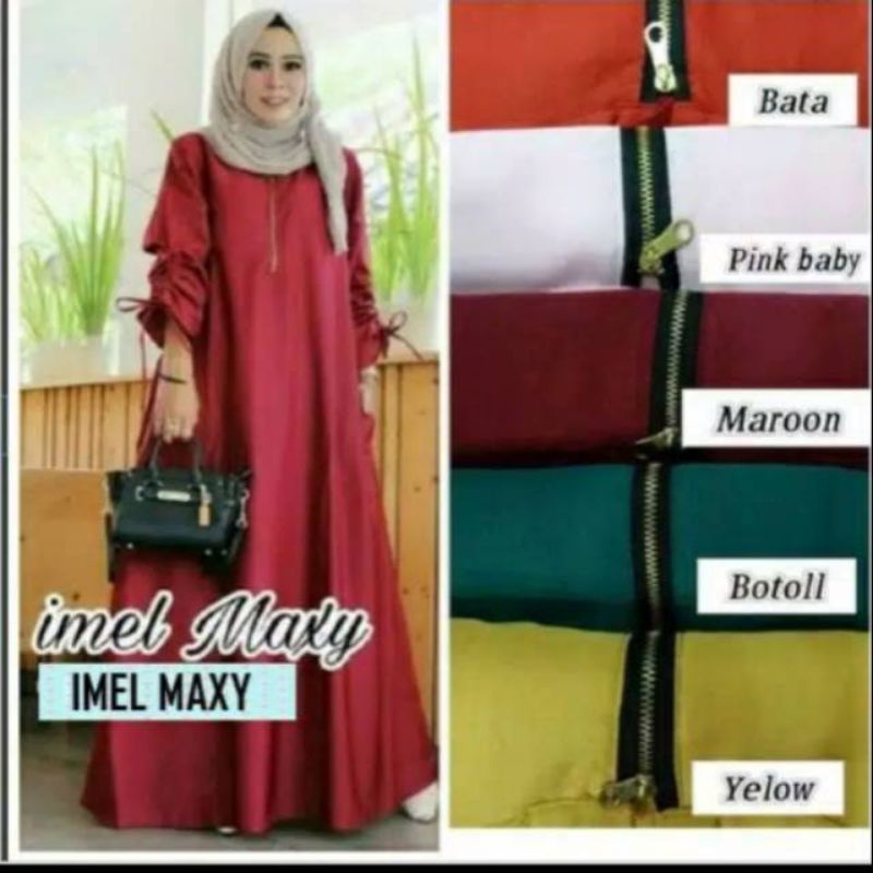 Imel maxy dress fashion muslim remaja wanita