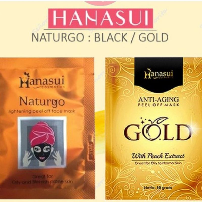 HANASUI Naturgo Peel Off Mask Sachet 10g |Black|Gold