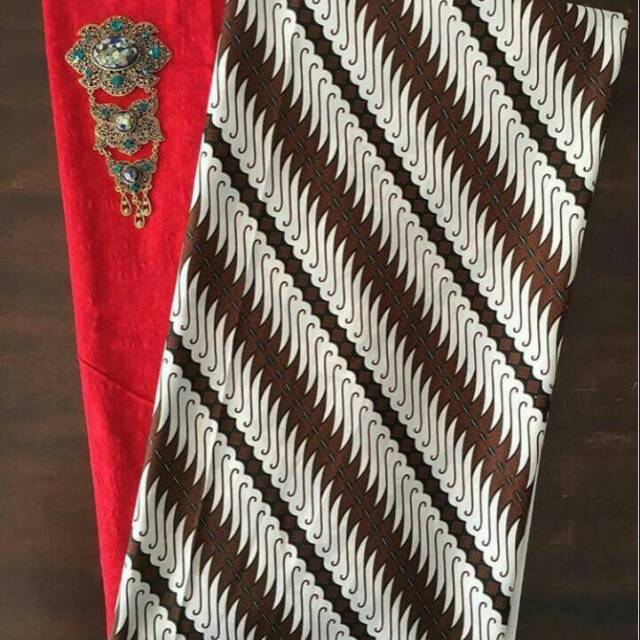 Kain Batik Sogan liris primisima dan embos pekalongan