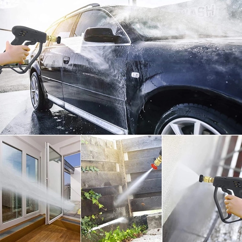 Konektor Mesin Cuci Mobil Water Gun Metal Jet Washer Nozzle Tekanan Tinggi Aksesoris Mobil Lance Nozzle