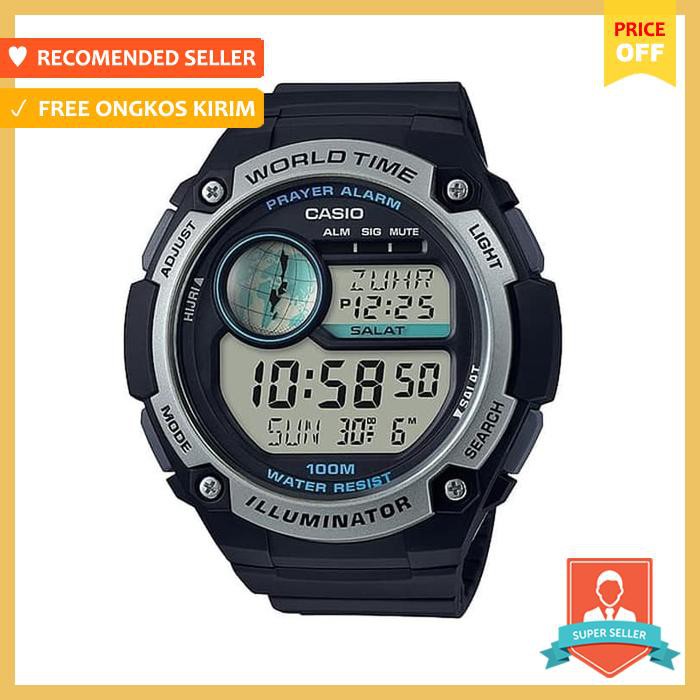Jam Tangan Pria Digital Casio Prayer Cpa 100 1Av Original