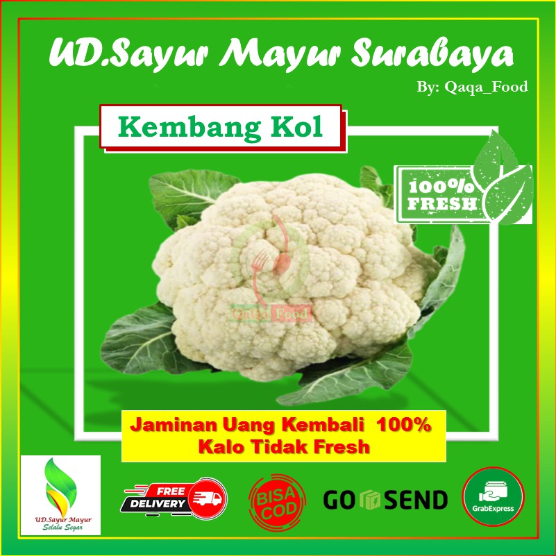 

sayur Bunga Kol Kembang kol Brongkol sayuran segar fresh murah 500 Gram - UD025