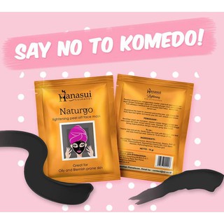 HANASUI naturgo lighting peel off mask masker komedo 10 gr