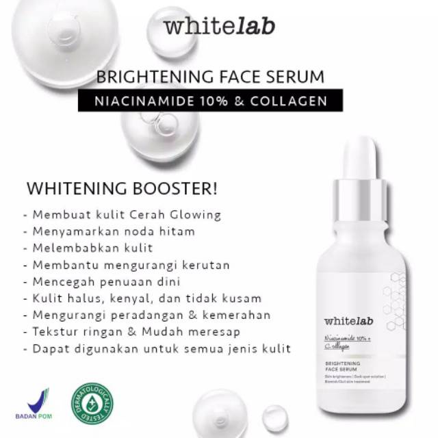 WHITELAB INTENSE BRIGHTENING FACE SERUM 20ML (KEMASAN BARU)