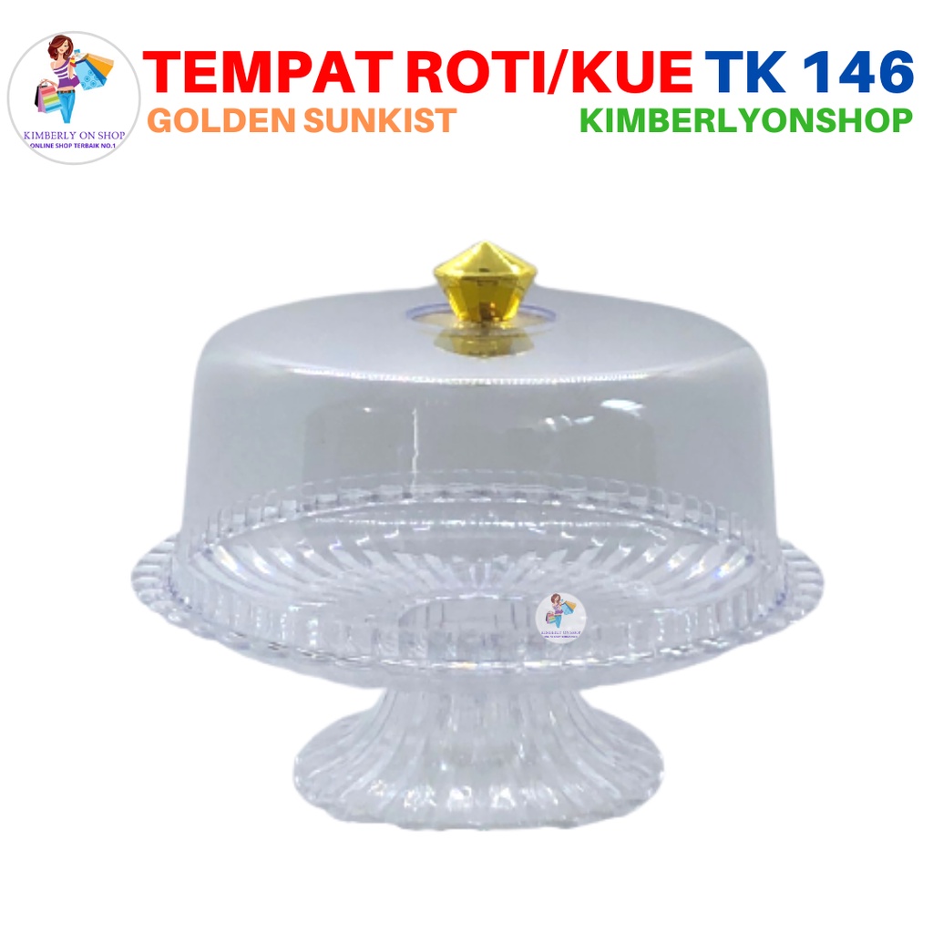 Tempat Kue Roti Cake Tray Bening TK 146 Golden Sunkist