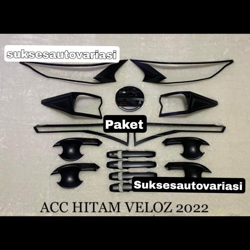 Paket lengkap aksesoris all new avanza veloz 2022 black doff