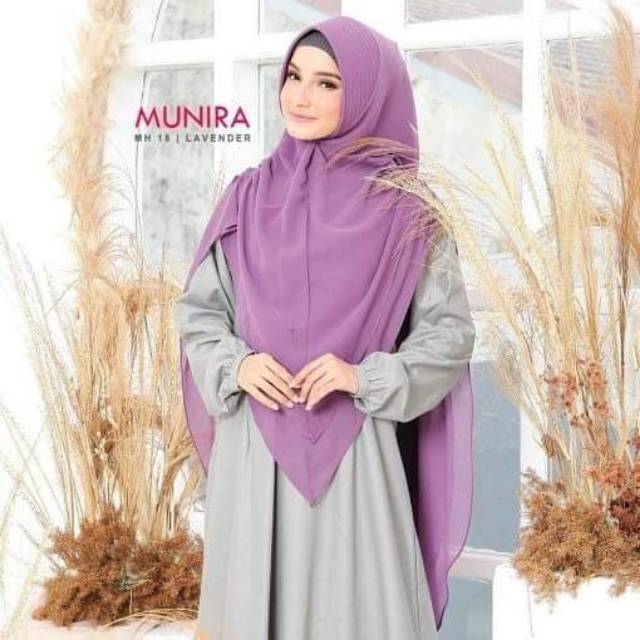 Munira syari khimar 2 layer ceruti premium eksklusif cantik MH18 kayla