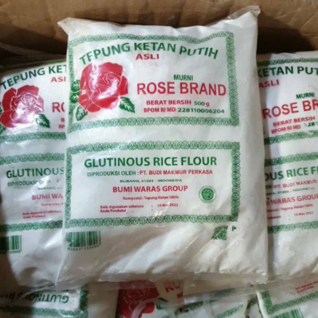 

Rose Brand Tepung Ketan Putih 500 gr Glutinous Rice Flour