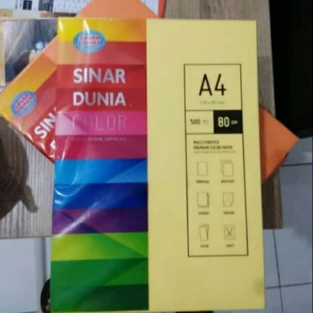 

Kertas Warna SIDU A4 80gr IT 160 Yellow