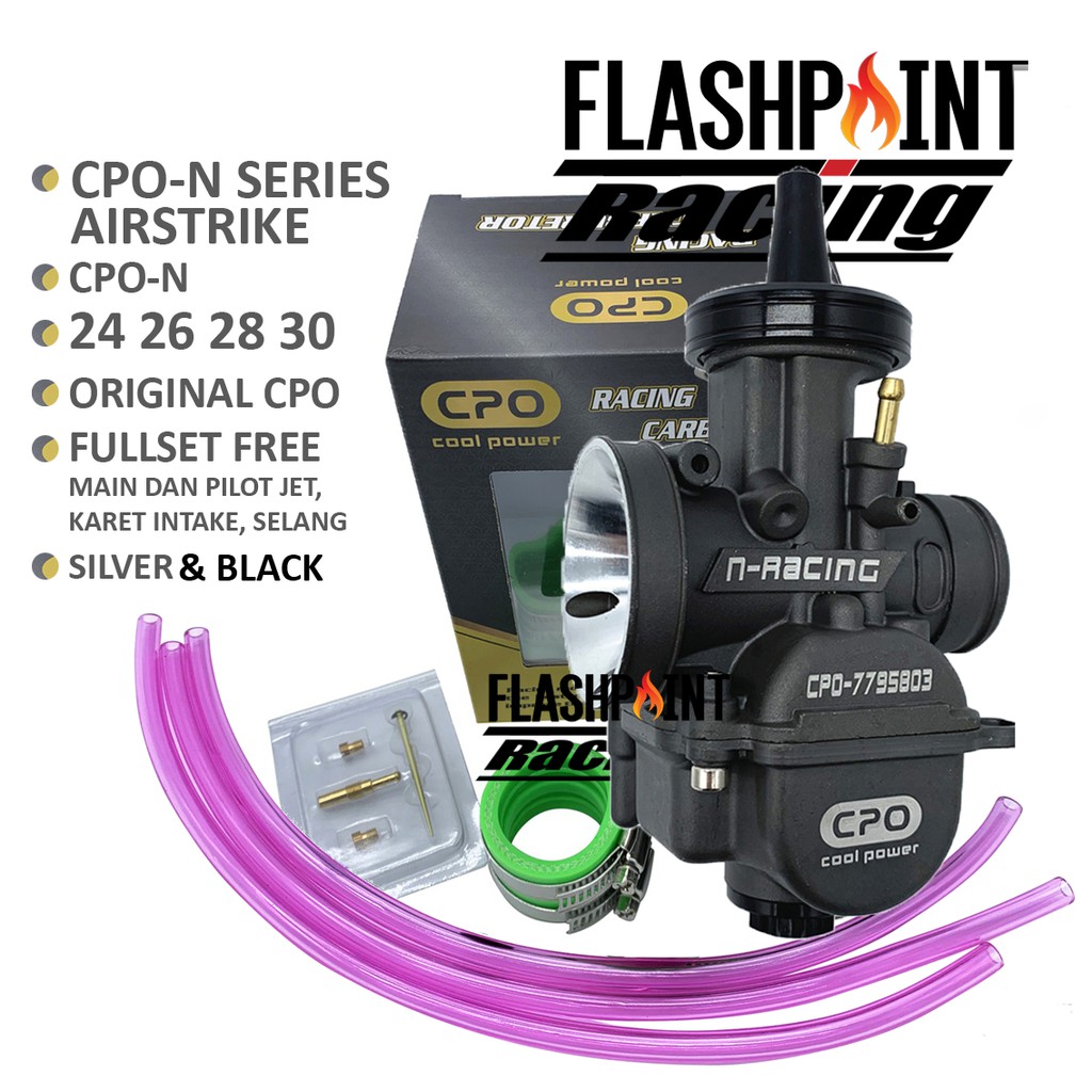 (BISA COD) KARBURATOR CPO N AIRSTRIKE CPO-N PWK 26 24 28 30 CARBURETOR KARBU PWK26 KARBULATOR PWK28-BLACK