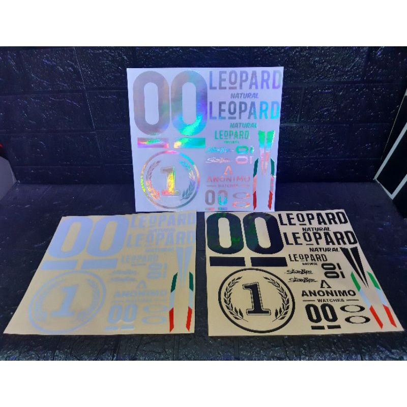 Stiker Helm KYT TTC R-10 RC Seven Leopard / RedBull