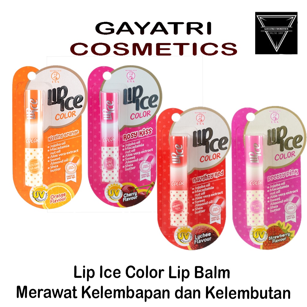 Lip Ice Color / lip Balm Color Merawat Dan melembabkan Bibir