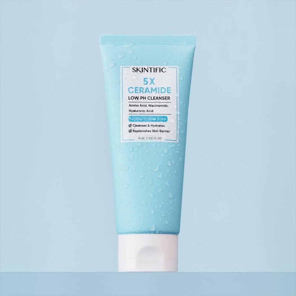 Jual SKINTIFIC 5X Ceramide low pH Facial Cleanser 15ml Shopee Indonesia