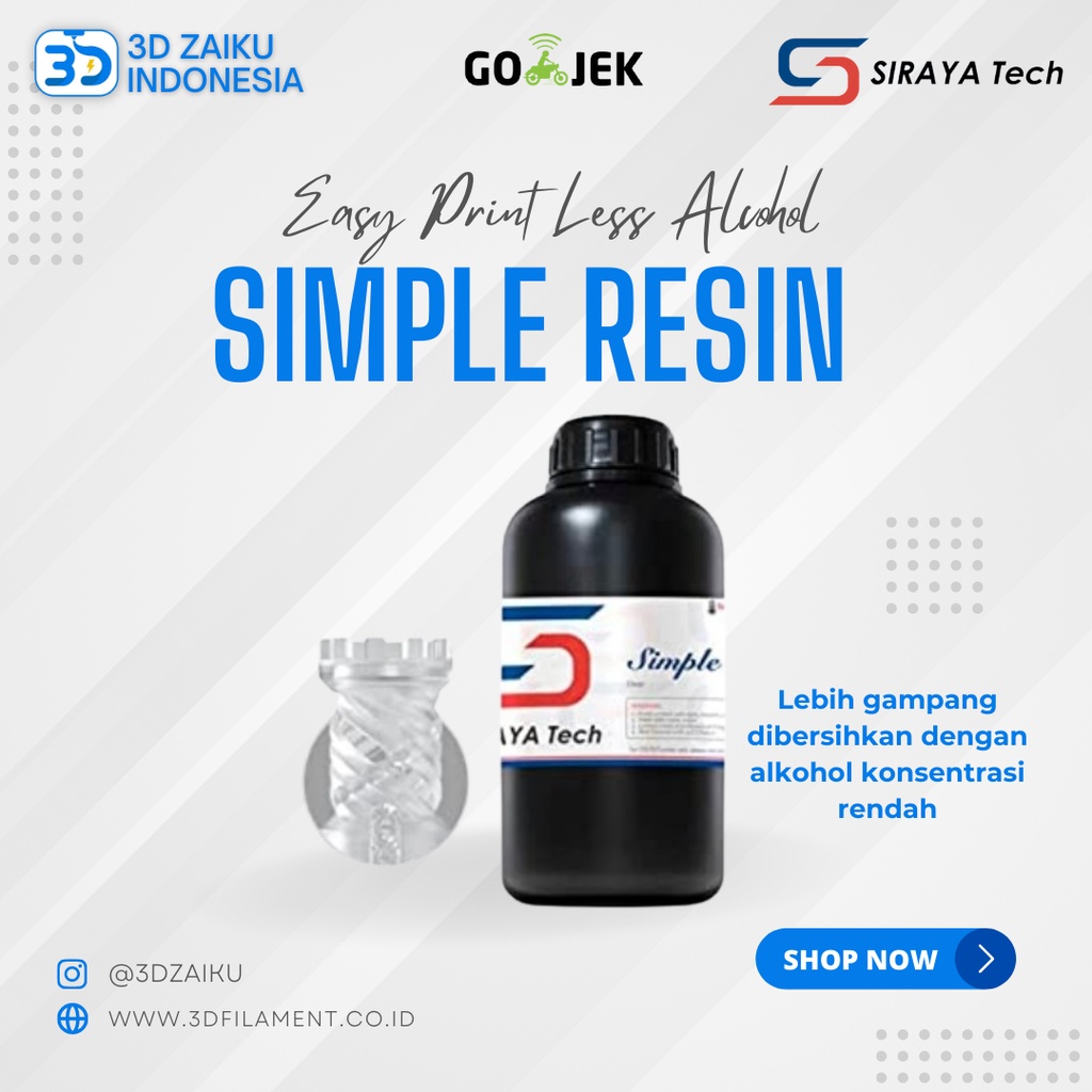 Original Siraya Tech Simple Resin Easy Print Less Alcohol 3D Printer