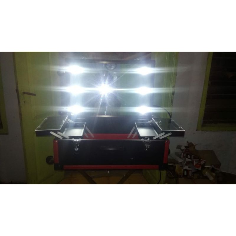 BEAUTYCASE 53 FM LAMPU FLAT TUTUP AKRILIK FREE KAKI STAND