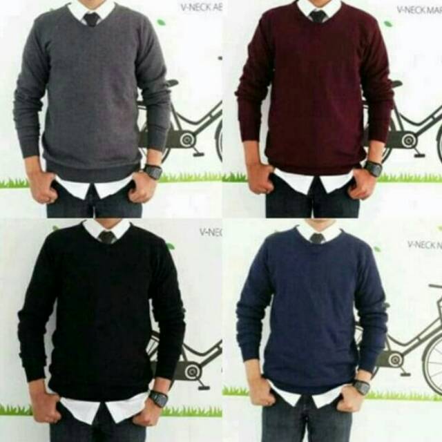 Sweater vneck pria