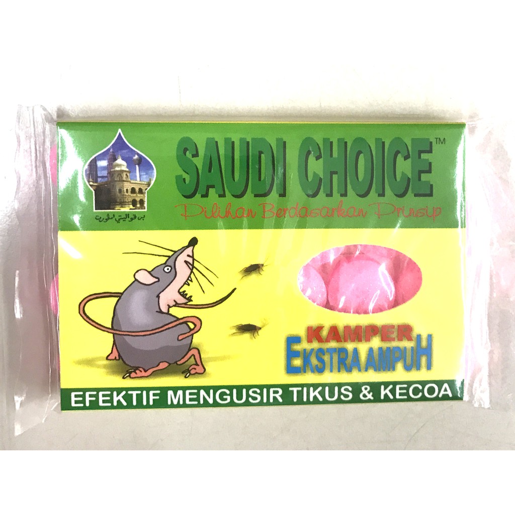 Saudi Choice Kamper Pengusir Tikus Kecoa Kampers Pink 40gr