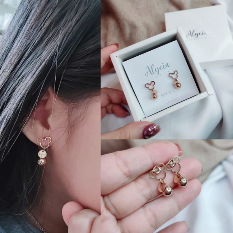 alycia anting anak micky bandul anti karat titanium