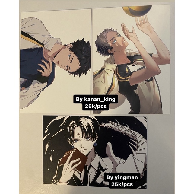 haikyuu postcard | hunter x hunter hxh postcard | chrollo | akaashi keiji | anime postcard | photoca