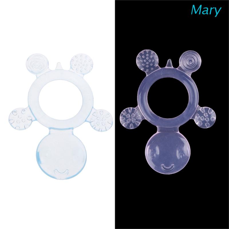 Mary Mainan Teether Bayi Bentuk Kura-Kura Bahan Silikon Bebas BPA Charms