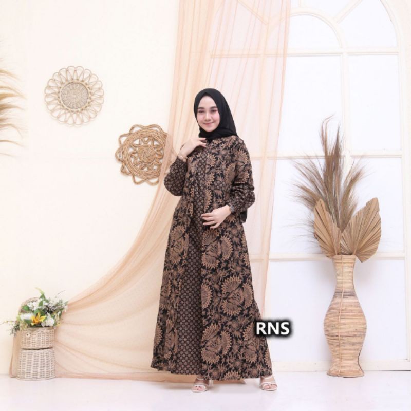 GAMIS BATIK MANGGAR, PADI,SEKAR,CANTIK,KUBIS,KIPAS,DAUN,KUPU,NADINE,GENDIS-C.Kipas