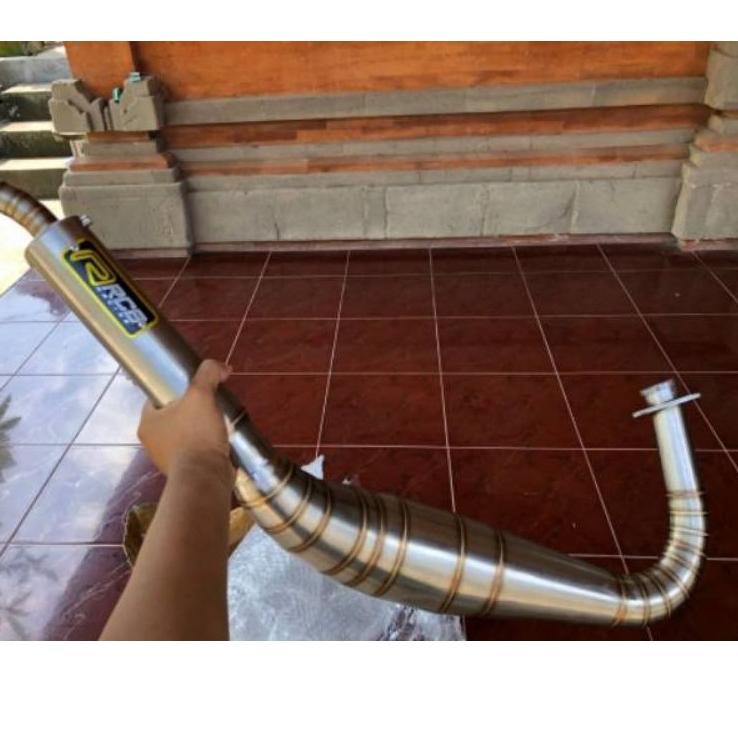 Terbaik.. Knalpot rx king kolong telo kobra full stainless garing ngencring