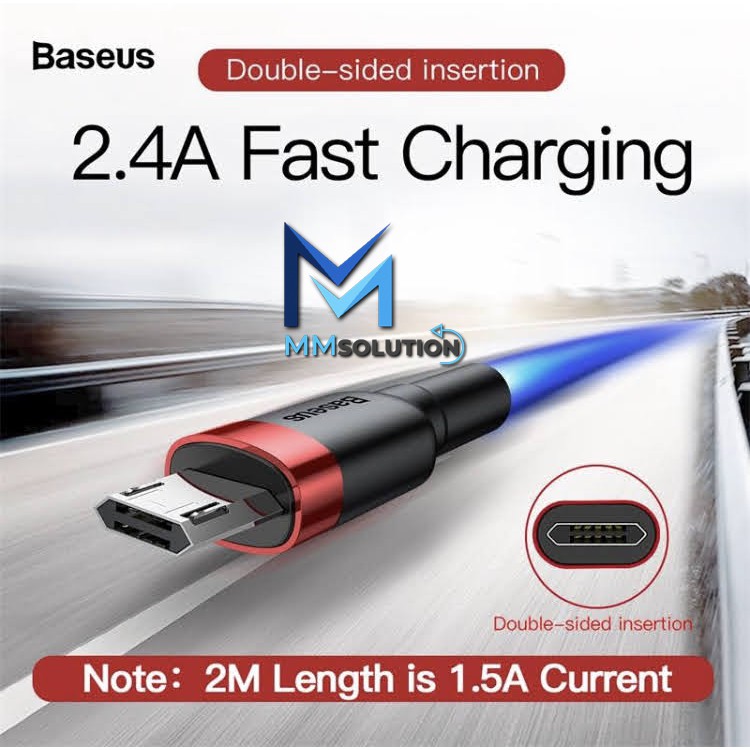 Baseus Kabel Data Charger Cafule Micro USB 2.4 A Quick Fast Charging Original