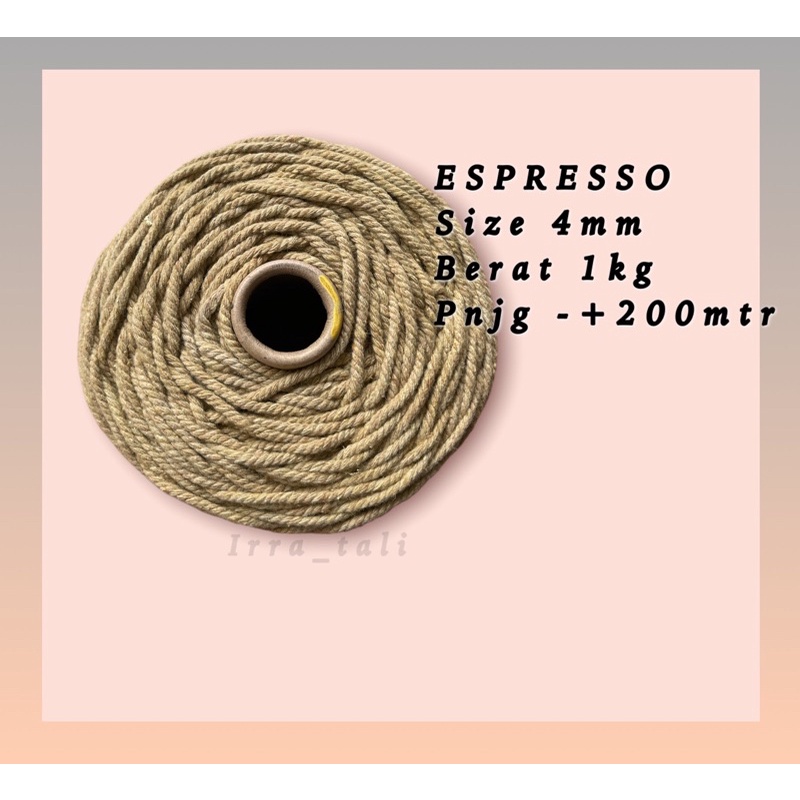 Tali katun warna ESPRESSO 1kg