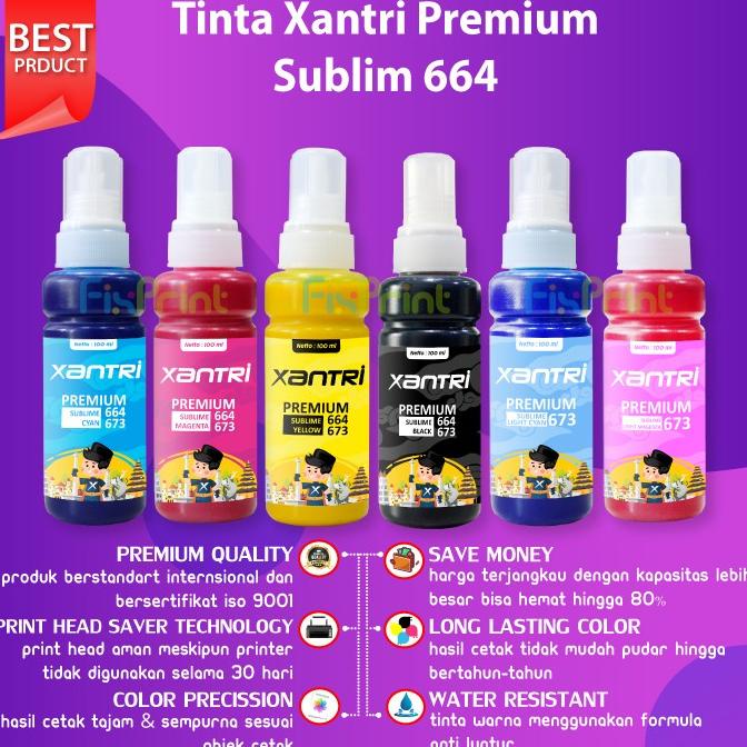 Tinta Sublim Epson 664 673 Sublime Printer L120 L121 L805 L850 L1800 - Murah