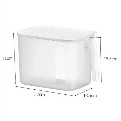 Clear Handled Storage Bin