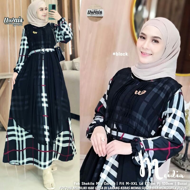 UWAIS DRESS MUSLIM WANITA MEIDIA MAXY