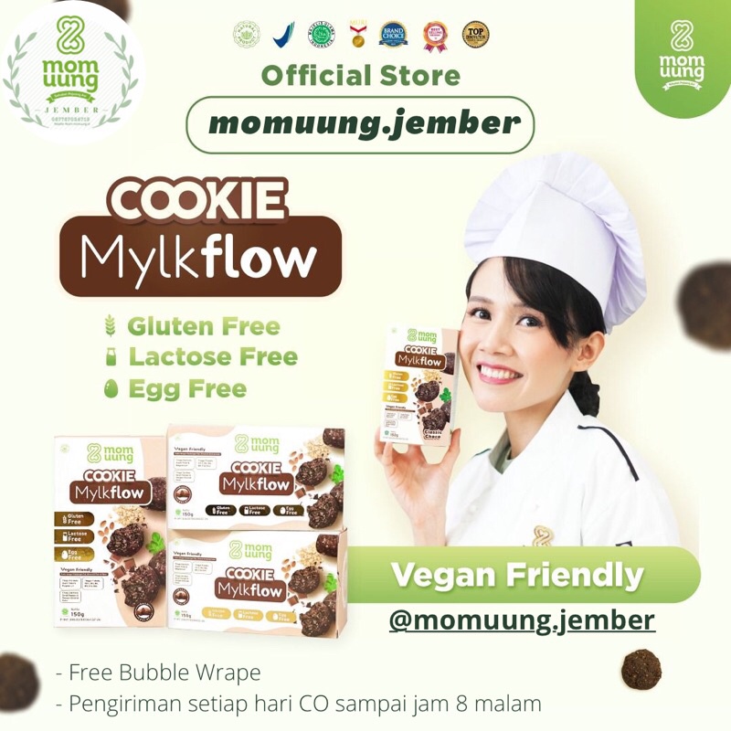 

COOKIES MYLKFLOW MOMUUNG 150gr / Choco Cookies VEGAN