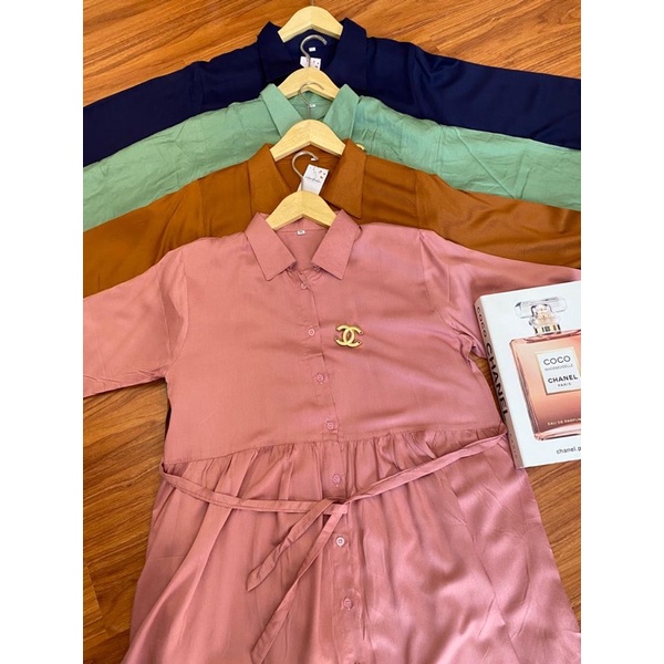 Dressfordaily Long Tunic Ld 110 cm,  Pj 105 cm. Rayon premium, tidak terawang, tidak luntur, adem Ra