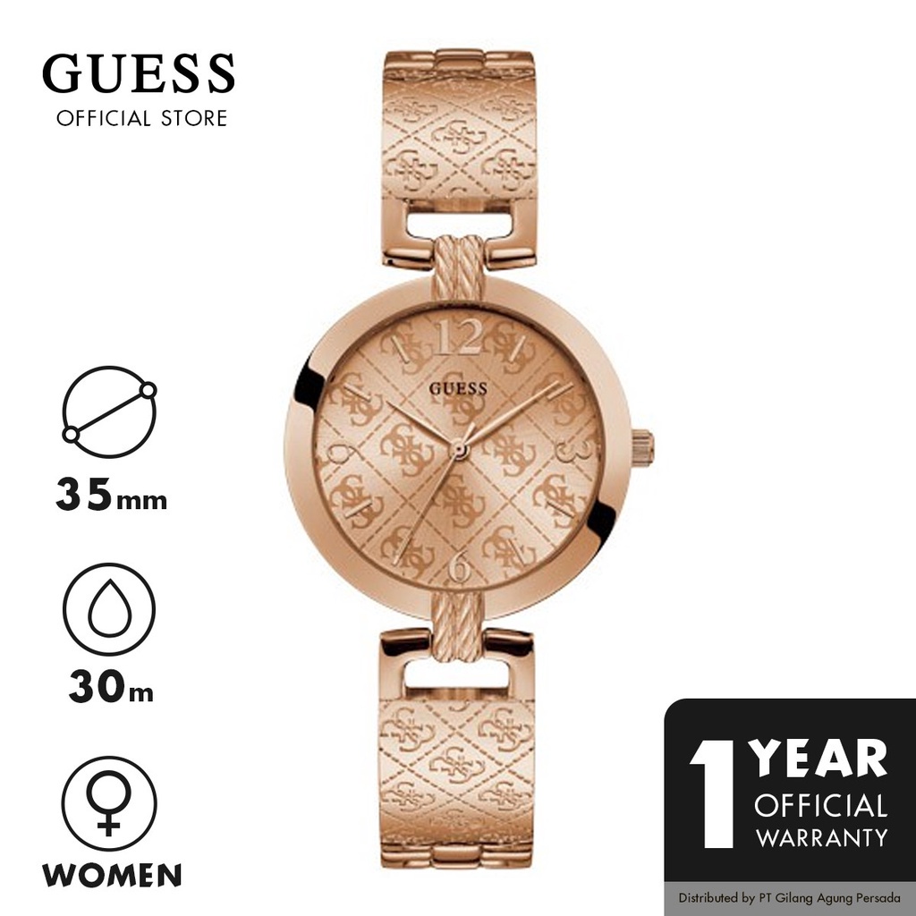 Guess Ladies Watch Rosegold Stainless Steel - W1228L3