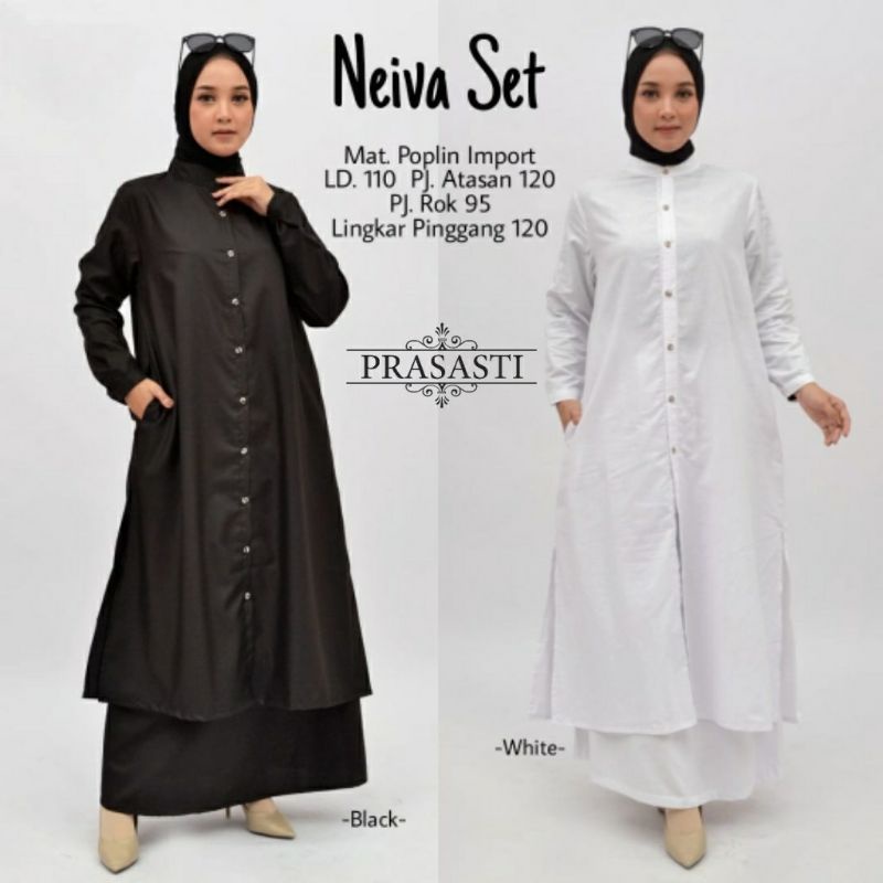 baju setelan rok muslim wanita NEVIA SET