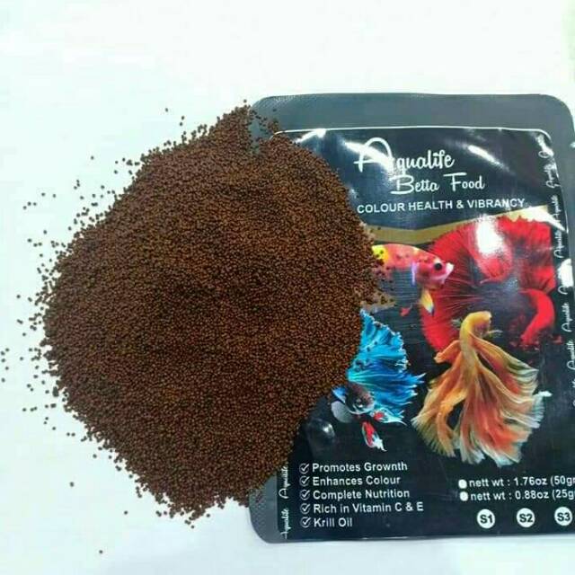 Pelet Aqualife Betta Food / Pelet Premium Ikan Cupang S2 50Gram