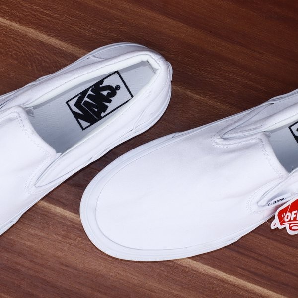 (PROMO) VANS SLIP ON SIDEWALL CHECKERBOARD FULL WHITE 100% ORIGINAL BNIB | SEPATU VANS ORIGINAL