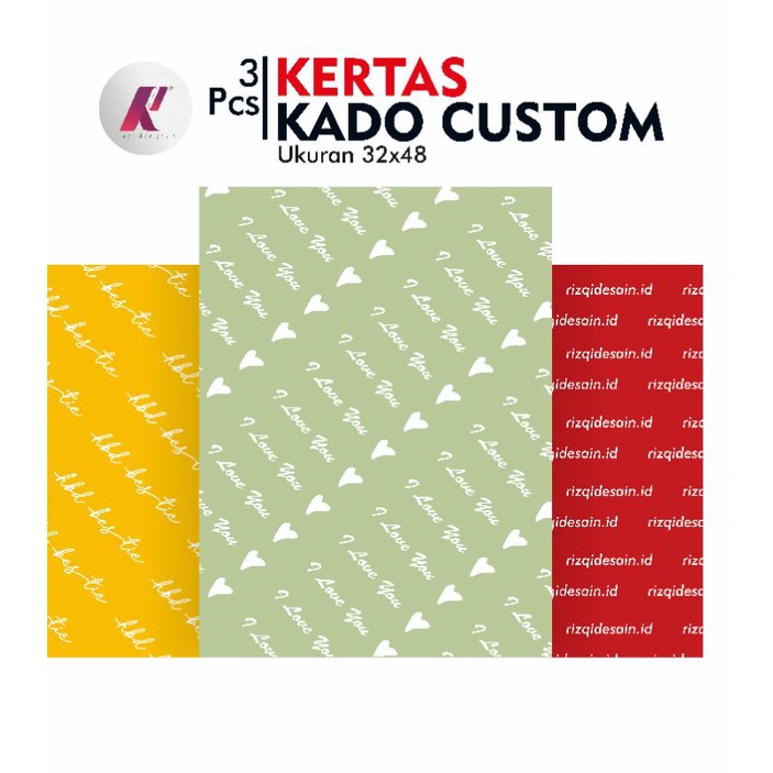 

KERTAS KADO CUSTOM - gratis desain