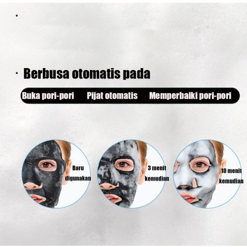 Masken Pemutih &amp; Penglowing Wajah / Masker Pengecil Pori-Pori &amp; Pembersih Wajah Images Facial Bubble Mask Amino Acid 100% Ori Mengglowingkan Wajah