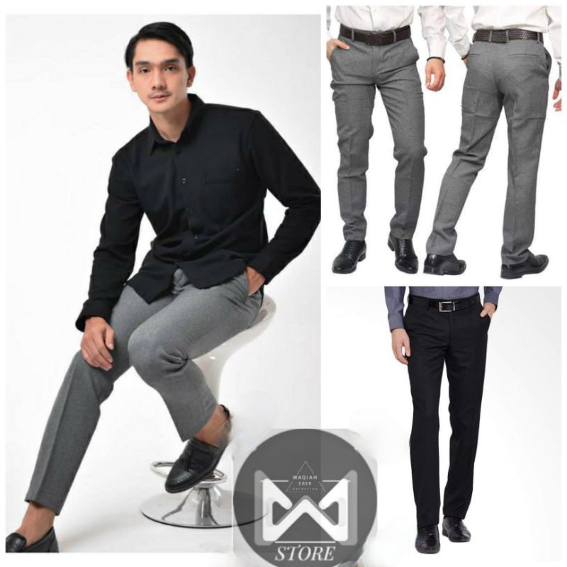 TERLARIS...CELANA FORMAL PRIA SLIMFIT/CELANA KANTOR/CELANA KERJA/CELANA BAHAN DASAR PRIA