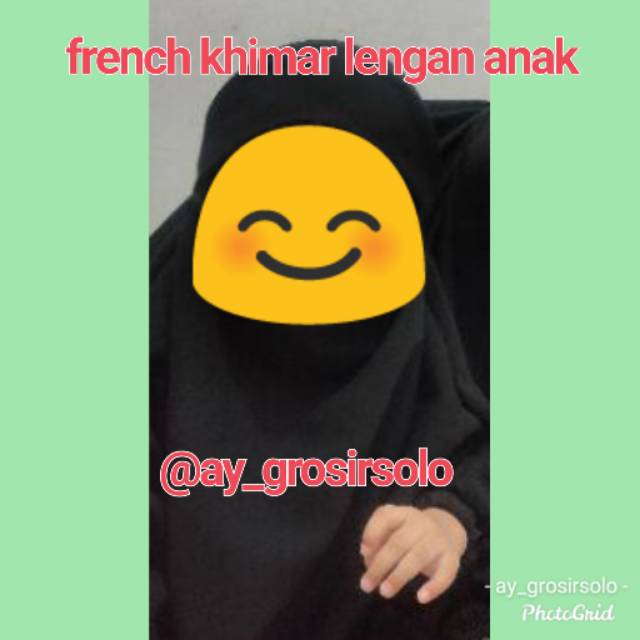 French Khimar lengan anak