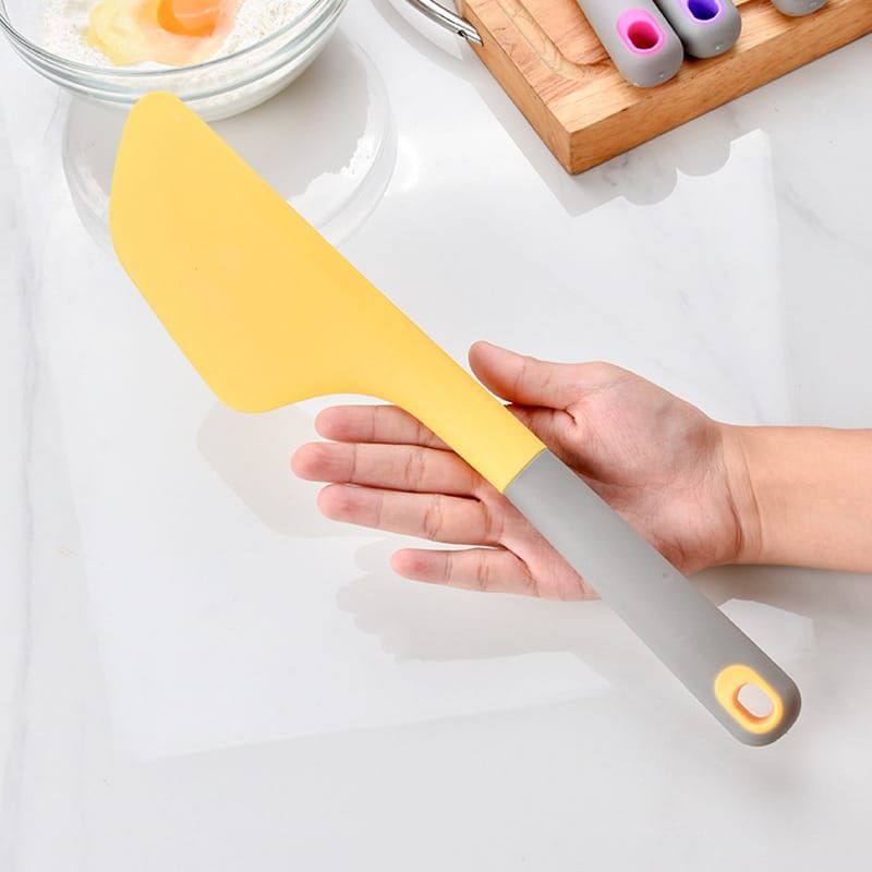 SPATULA SILICONE JUMBO SENDOK PENGADUK ADONAN MAKANAN WARNA WARNI