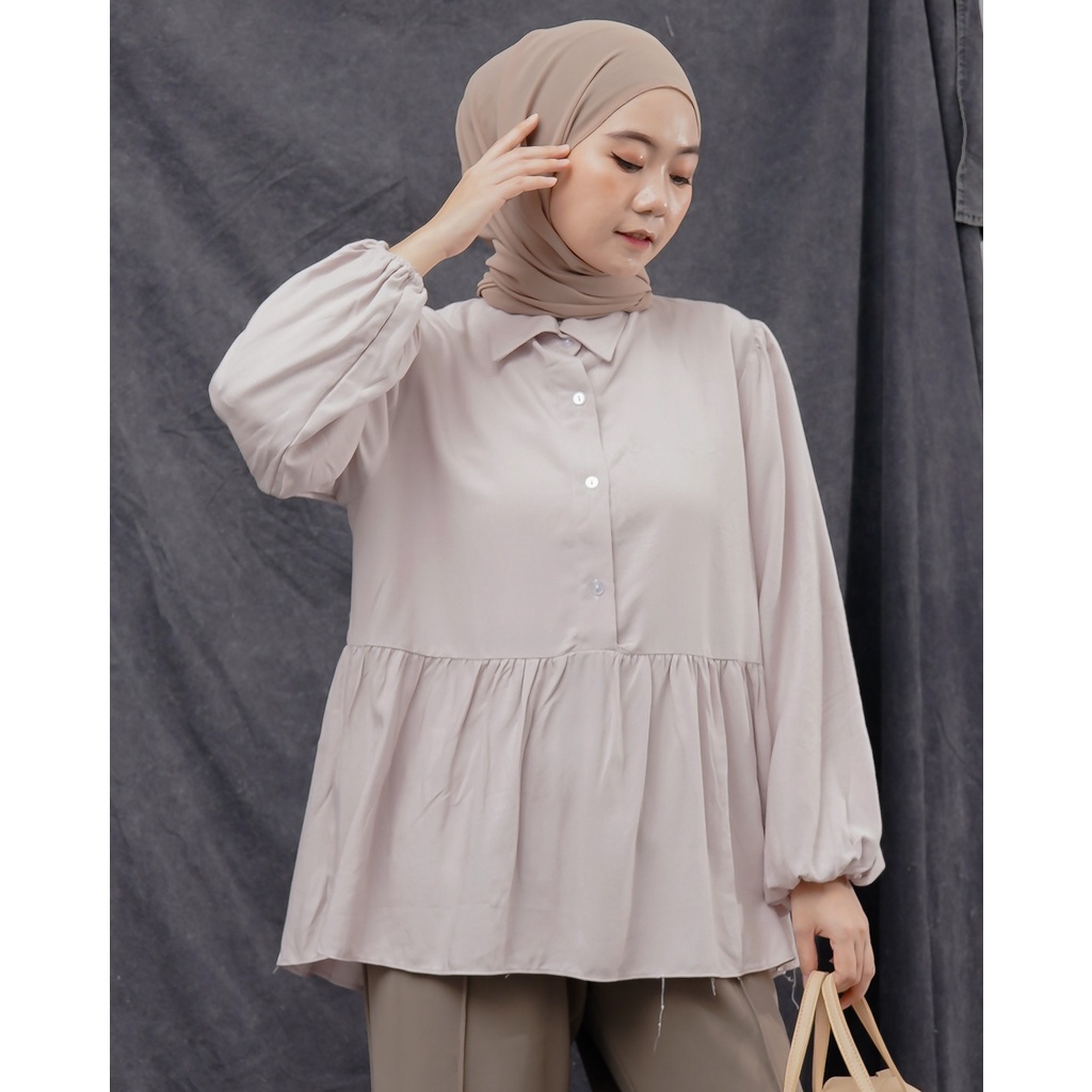 Ladyfemmes Kamiya Blouse Baju Atasan Wanita Fashion Muslim
