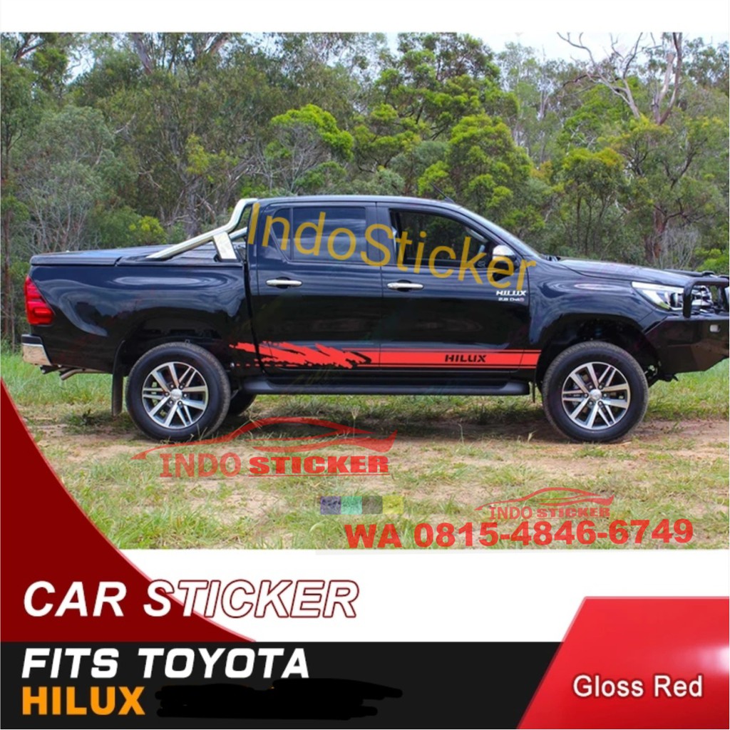 STIKER STICKER MOBIL HILUX CUTTING STIKER MOBIL TOYOTA HILUX RAPTOR RANGER STIKER PICK UP Shopee Indonesia