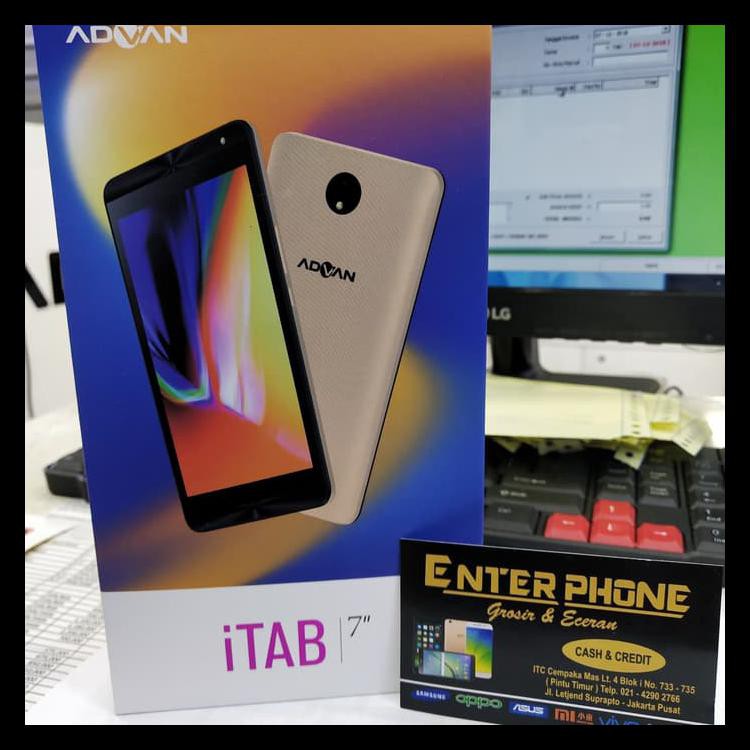 ADVAN TABLET 4G LTE iTAB RAM 2GB INTERNAL 16GB 7 INCH NEW - Emas NEW