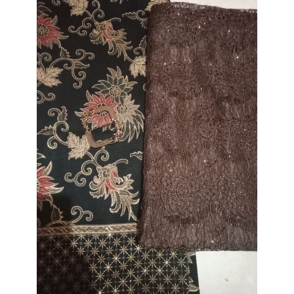 COD SETELAN KEBAYA CAPE BROKAT mewah kebaya Bridesmaid seragaman pager ayu kebaya wisuda Kebaya jumbo-SET CAPE COKLAT