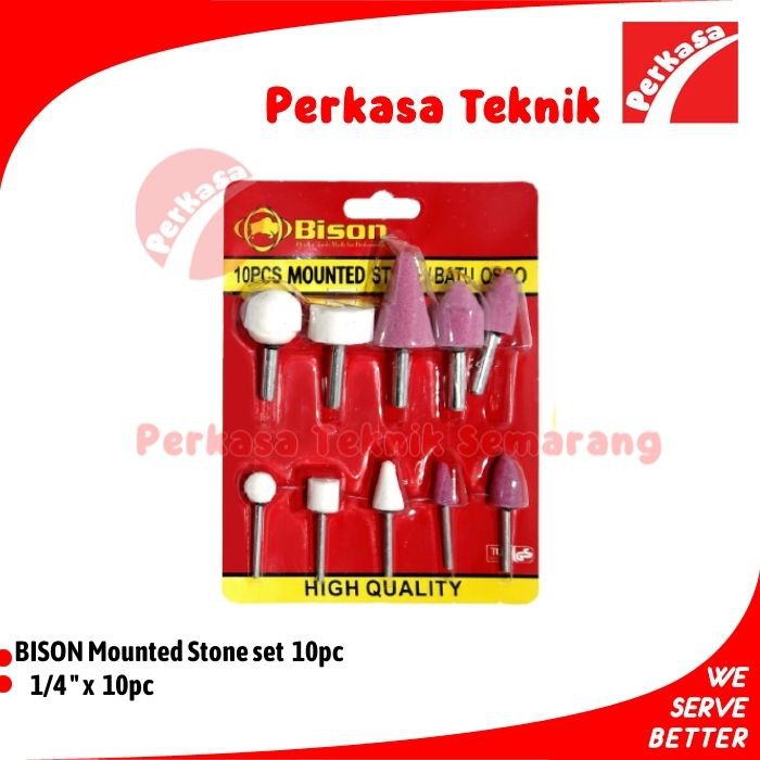 Batu Osco Set 10pcs BISON Batu Gerinda Mini Grinder Mounted Stone